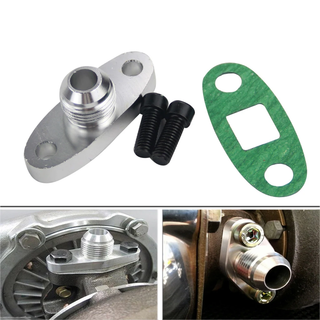Oil Feed Inlet Flange: Fits Universal T3,T3/T4,T04 Turbos by Torque Solution