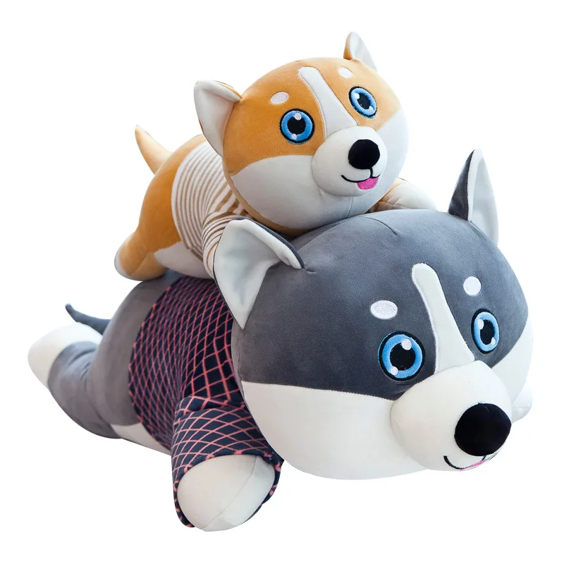 

2019 New Style Creative Two Ha Plush Toy Doll pa gou Pillow Large Size Dogs Children Doll Amazon Hot Selling