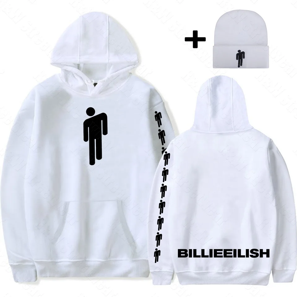 White Suit Billie Eilish толстовки для женщин мужчин Уличная девушка красная одежда harajuku рубашка шапочки новые толстовки Топ шляпа Плохой парень - Цвет: White Suit
