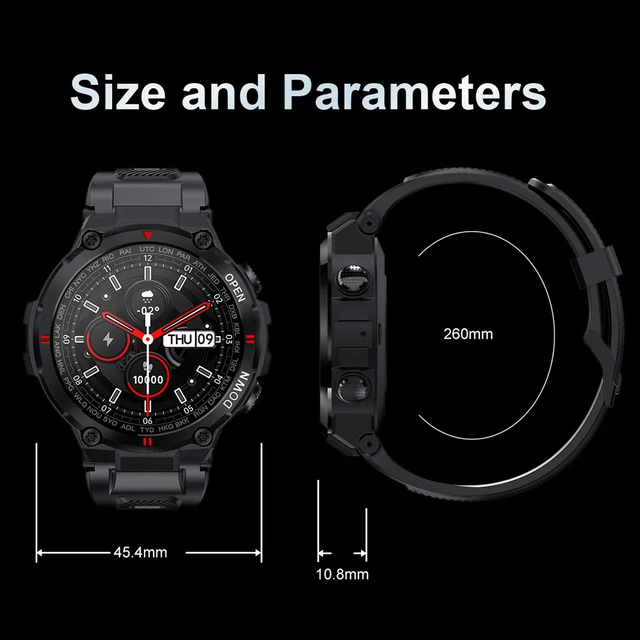 SENBONO-reloj inteligente deportivo K27 para hombre y mujer, pulsera con Monitor de presión, oxígeno y ritmo cardíaco, para IOS y Android 6