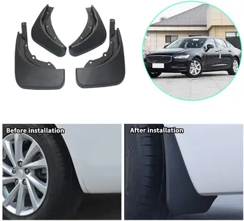 

Upgraded Car Mud Flaps Mudguards for VOLVO S90 2017-2019 Front Rear Splash Guards Car Fender Styling & Body Fittings Black 4Pcs