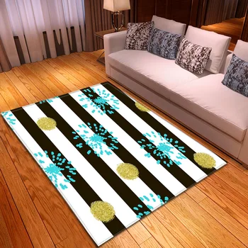 

Modern Geometric Living Room Carpet 3D Flannel Children Rug Kids Room Large Carpet Home Bedroom Decoration Floor Bedside Mats