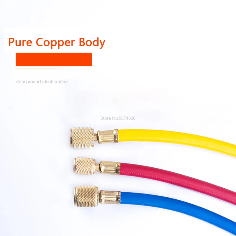 Car " AC Charging Hoses Tube for R134a R12 R22 R404 R502 Air Conditioning Refrigerant Tube 1/4" SAE Thread Hose Fluoride tube
