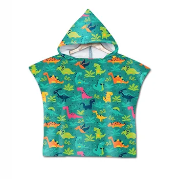 

Double sided Printed dinosaur Cartoon Pattern Beach Towel Baby Children Hooded Bath Towel Baby Boys Girls Bath Soft Towel HT1