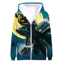 Бейсбольная форма куртки с капюшоном принт Хэллоуин базовые куртки пальто свитер забавные куртки индивидуальность