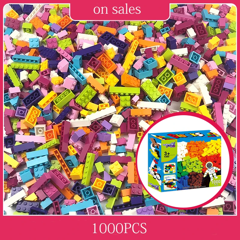 1000PcsGirlColor 1000 шт строительные блоки кирпичи DIY креативные кирпичи объемные модели Фигурки совместимы с городскими друзьями Развивающие детские игрушки - Цвет: 1000PcsGirlColor