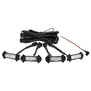 

Led White Lights 4 PCS with Fuse for 2016-2018 Aftermarket Toyota Tacoma TRD PRO Grille (White Shell)