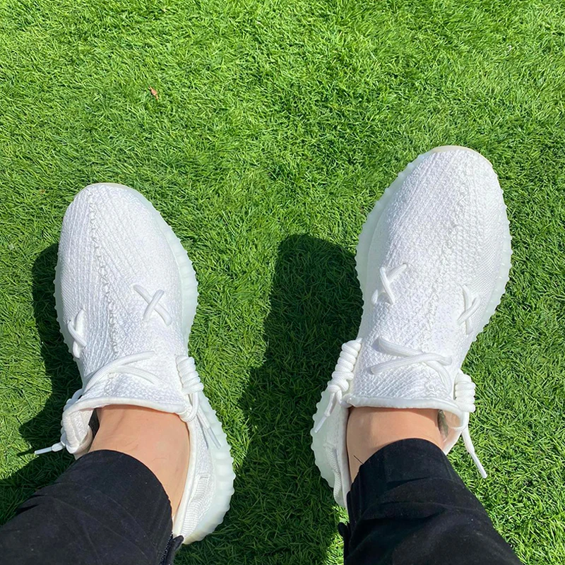 350 V2 negro Zapatillas De Deporte De cemento sintético zapatos para correr De mujer aire Triple blanco nube blanca Yecheil Yeezreel Zapatillas De Deporte