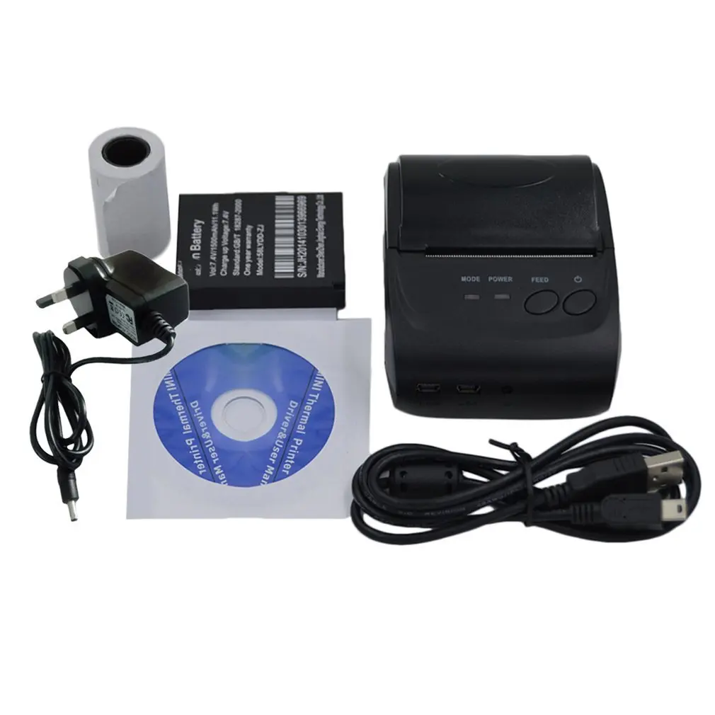 

POS-5582 DD Portable Mini Printer 58mm 4.0 Android Cash Register POS Receipt Printers Ticket Thermal Printer