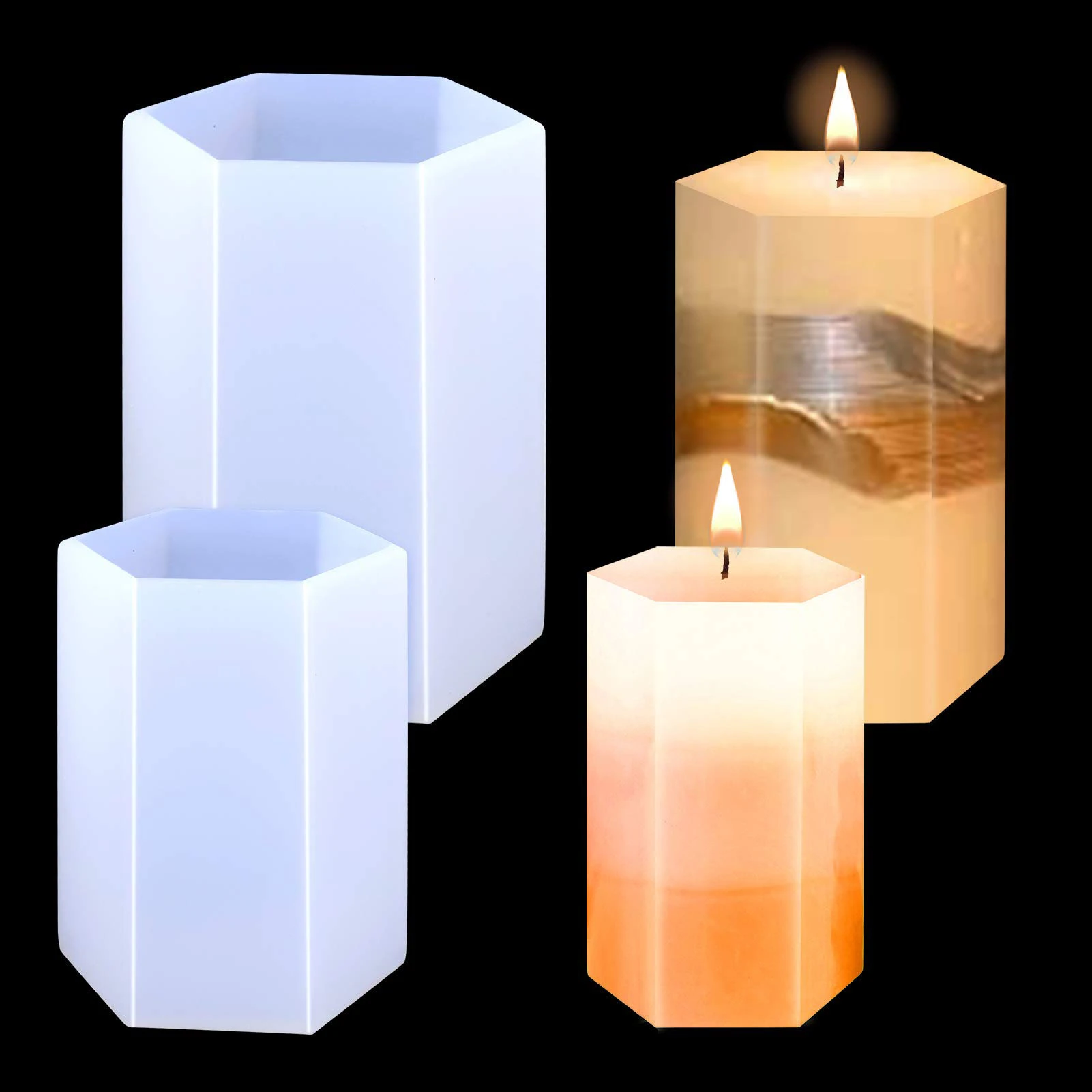 Moldes De Silicona Para Velas De 2 Piezas Moldes De Moldes De Silicona Para Velas De 2 Piezas Moldes De