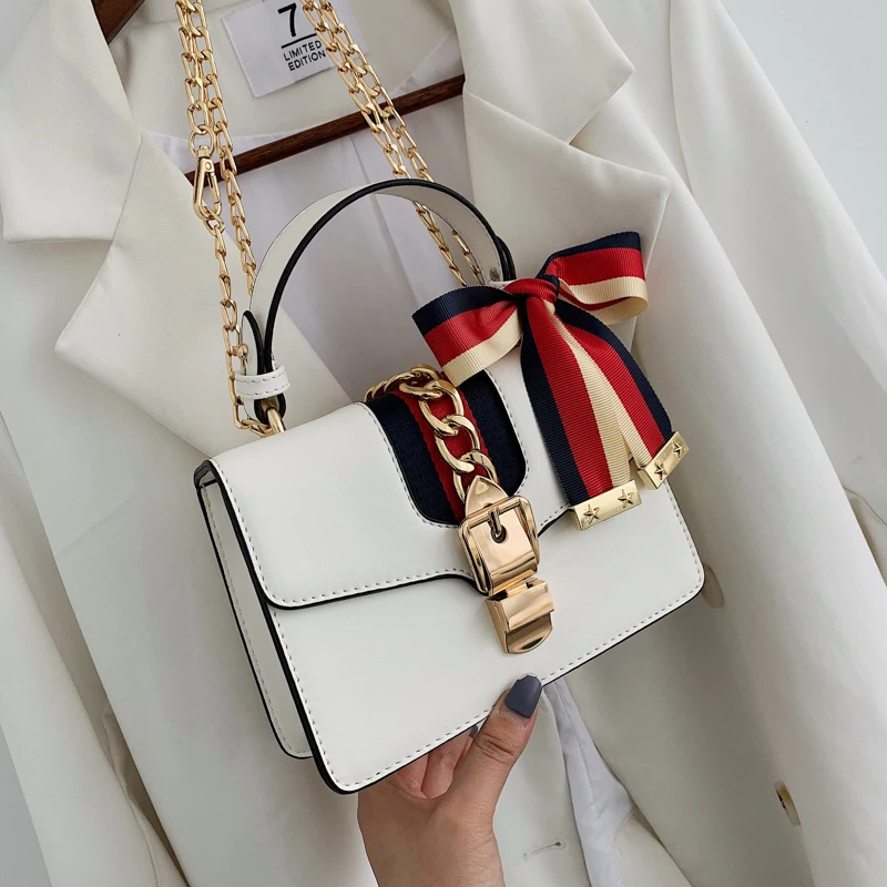 Маленькая Роскошная брендовая сумка, женские сумки, дизайнерские золотые цепи, женские ручные сумки, качественная кожаная сумка для девушек, белая сумка через плечо