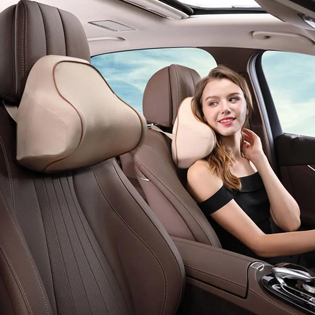 

Car Seat Headrest Neck Head Support Cushion Slow Rebound Memory Cotton Pillow