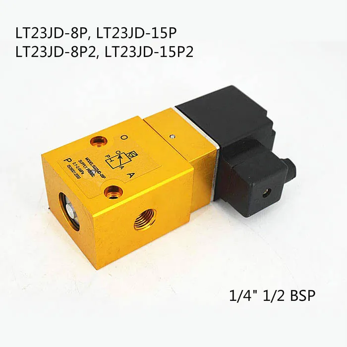 

Пневматический электромагнитный клапан высокого давления, 24 бар, 1/4 дюйма, 1/2 дюйма, BSP, 24 В постоянного тока, в, 3-позиционный, 2-позиционный, 23JD-8/15/P2, выдувной формовочный клапан