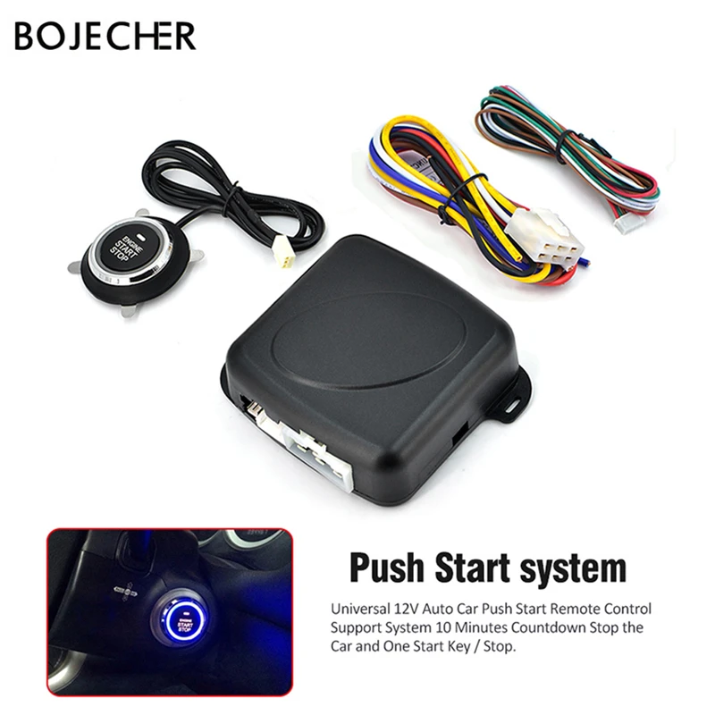 Car Alarm Security System Induction Remote Control Engine One Button Push  Start