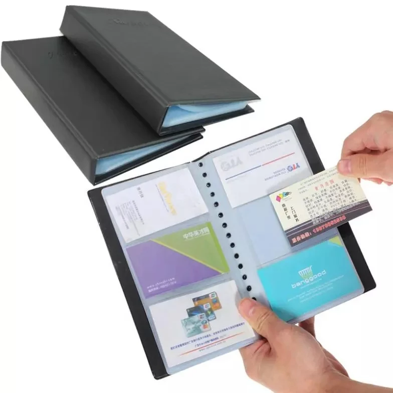 Portable 40/120/160/240/340 Cards Leather Business Name ID Credit Card Holder Keeper Organizer Book Bank Card Case Holder