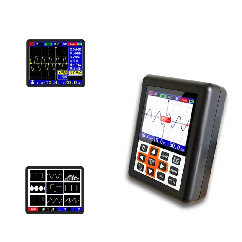 Handheld Mini Portable Digital Oscilloscope DSO FNIRSI 30M Bandwidth 200MSps Sampling Rate IPS LCD Display