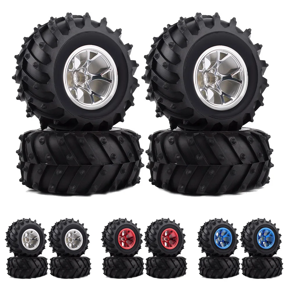 4 шт./компл. колесные диски шины для 1:10 RC Monster Truck Car Аро резиновые колеса шины