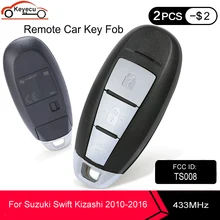 Keyecu oem 3ボタンスマートリモートキーfob 433mhz ID47スズキswiftキザシ2010 2012 2013-2016 fcc id: TS008 p/n: 37172-57L10