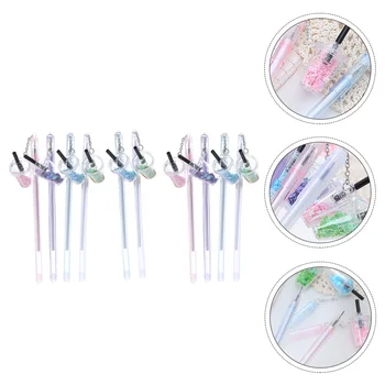 

10pcs Writing Pen Adorable Neutral Pen Office Stationery Pendant Gel Pen for Office Home School Student