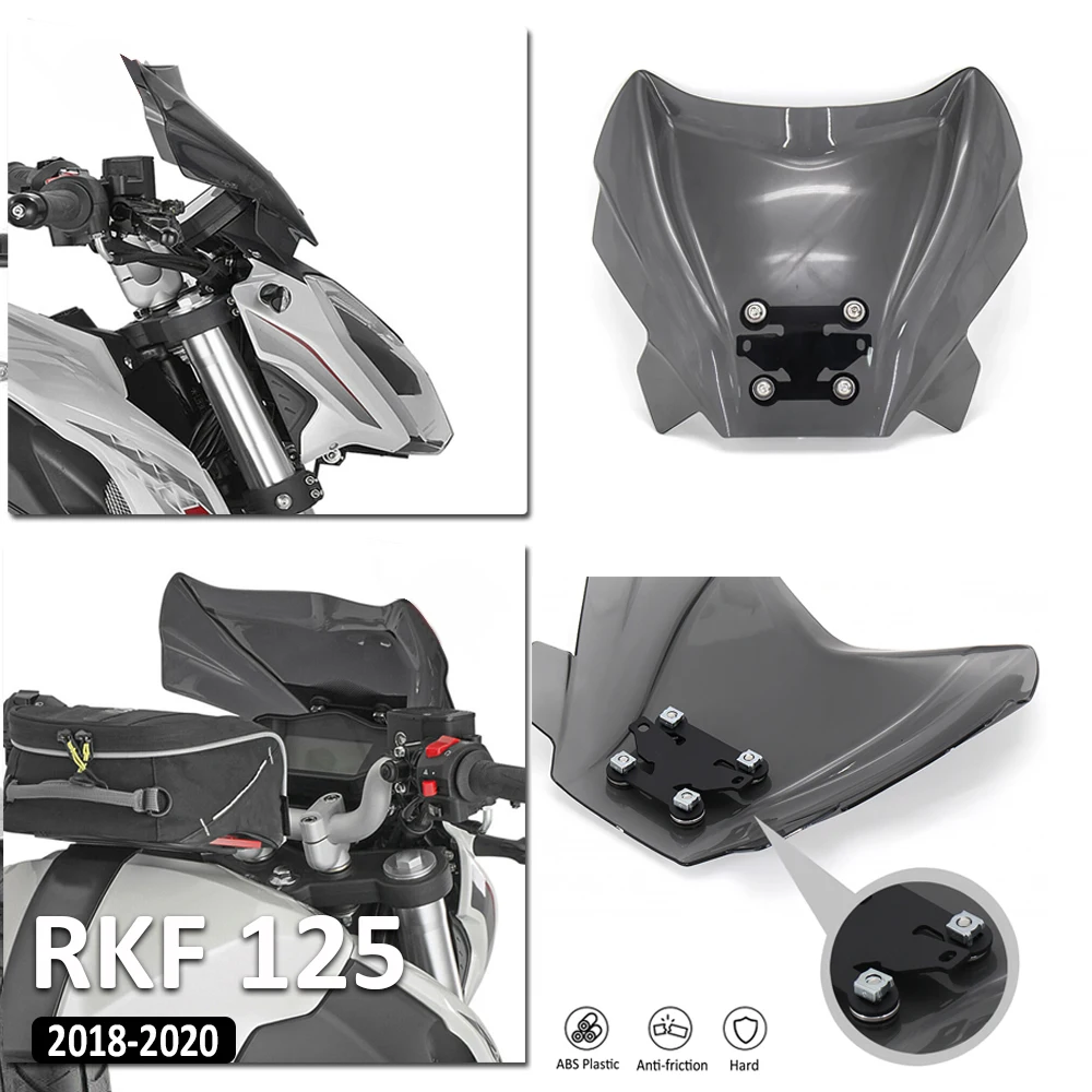 

For KEEWAY RKF 125 RKF125 rkf125 2018 2019 2020 2021 Motorcycle Accessories Front Windscreen Windshield Screen Shield acrylic