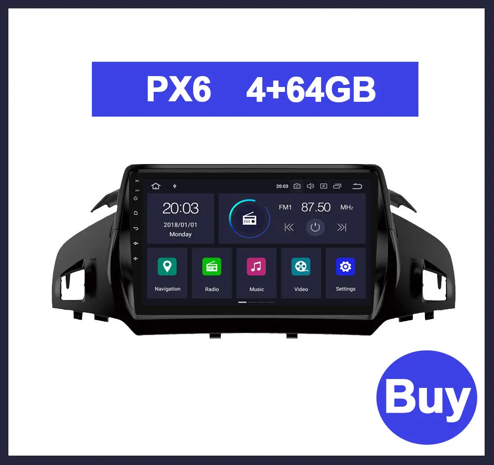 Автомагнитола zetech Navi gps 2 din Android 9,0 для Ford Kuga 2013 dvd Автомобильный мультимедийный Автомагнитола головное устройство