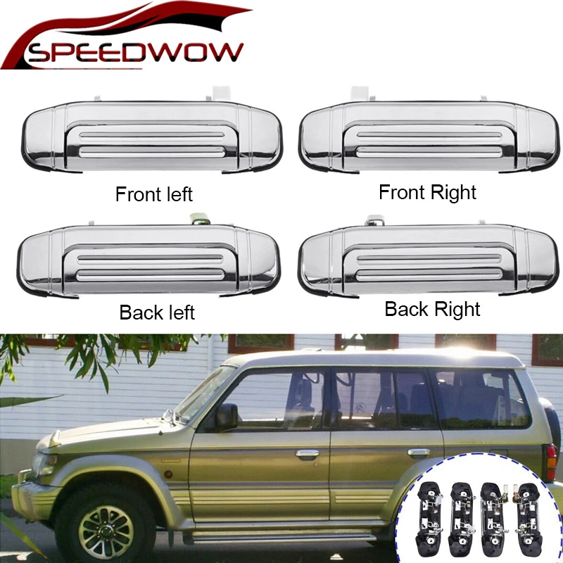 SPEEDWOW Car Chrome Door Handle Replacement For Mitsubishi PAJERO V31 V32 V33 V43 V44 V45 V46Car Accessories | Автомобили и