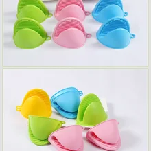 6 шт. термостойкие изолированные перчатки анти-горячий ручной зажим пищевой класс Силиконовые Перчатки Горячая Кухня выпечки Скоба-подставка