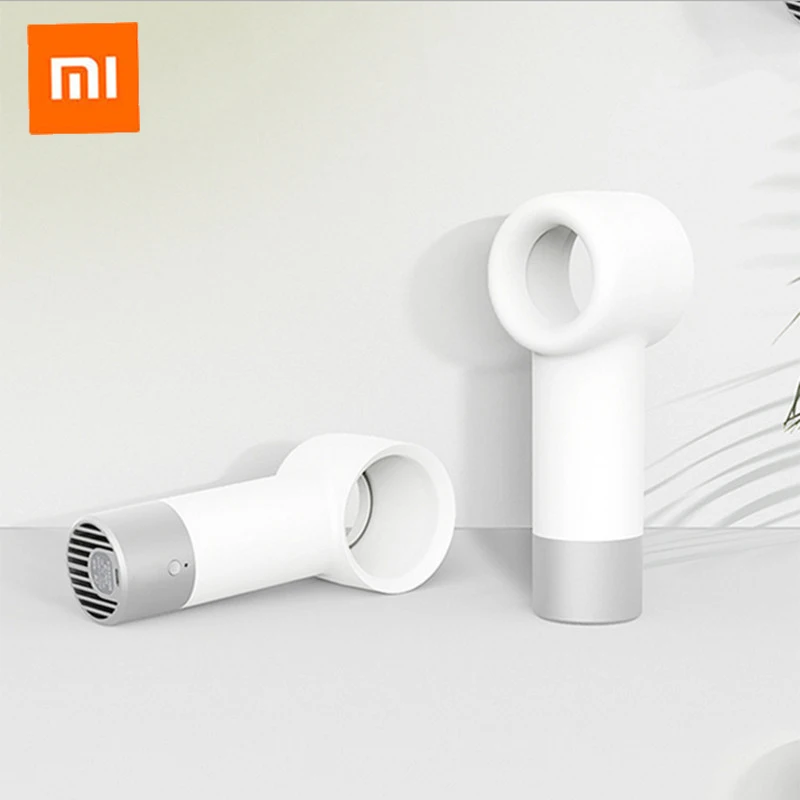 

New Xiaomi Happy Life R2 Handheld Bladeless Cooling Fan USB Mini Fan Desk Electric Fans Rechargeable Battery for Travel Office