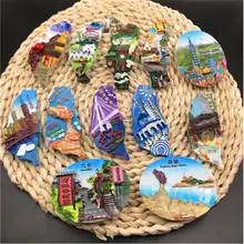 Żywica 3D magnesy na lodówkę chiny tajwan słynna pamiątka turystyczna lodówka naklejka na magnes na lodówkę Handmade craft travelstickers