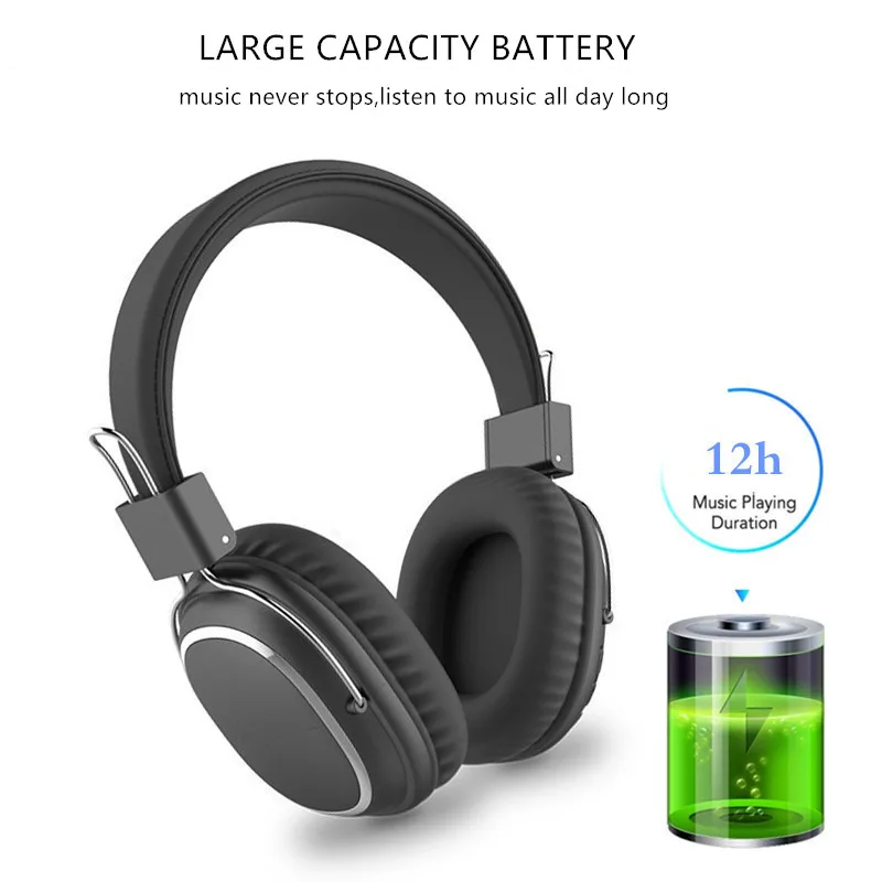 SODO 1004 Wireless Headphone Foldable Bluetooth-compatible 5.0 Stereo Headset Wired Wireless Headphones with Mic Support TF Card