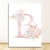 Flowers Wall Art Pictures For Girls Room Decoration Personalized Poster Baby Name Custom Canvas Painting Nursery Prints Pink 32