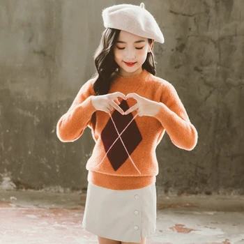 

Children Sweaters Autumn Fall Winter Soft Warm Baby Girls Clothes Top Pullover Outfits Teenagers Knitwear