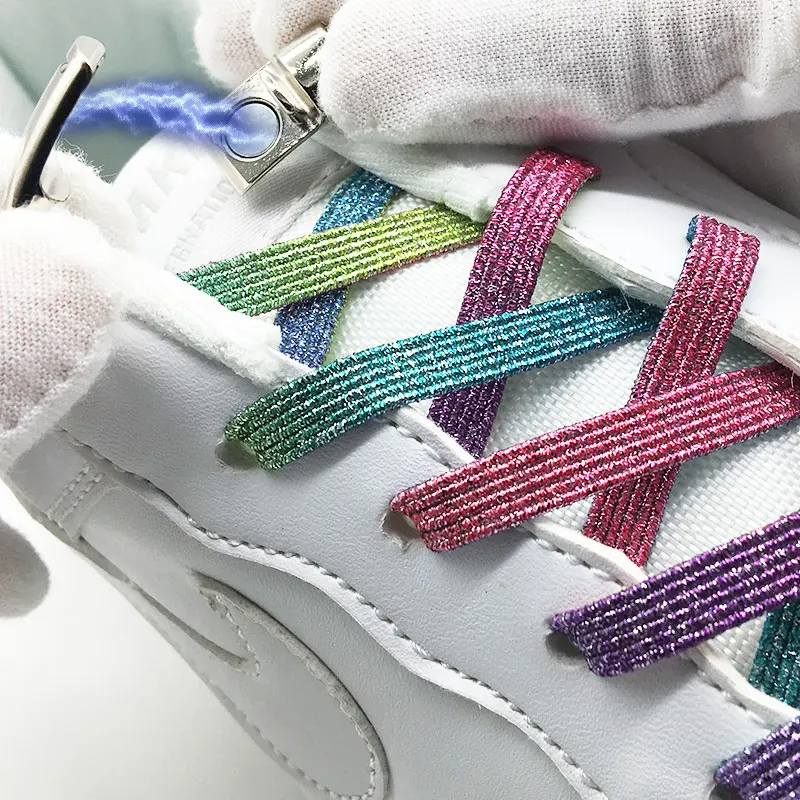 2020 New Magnetic ShoeLaces Elastic Locking ShoeLace Special Creative No Tie Shoes lace Kids Adult Unisex Sneakers Laces strings