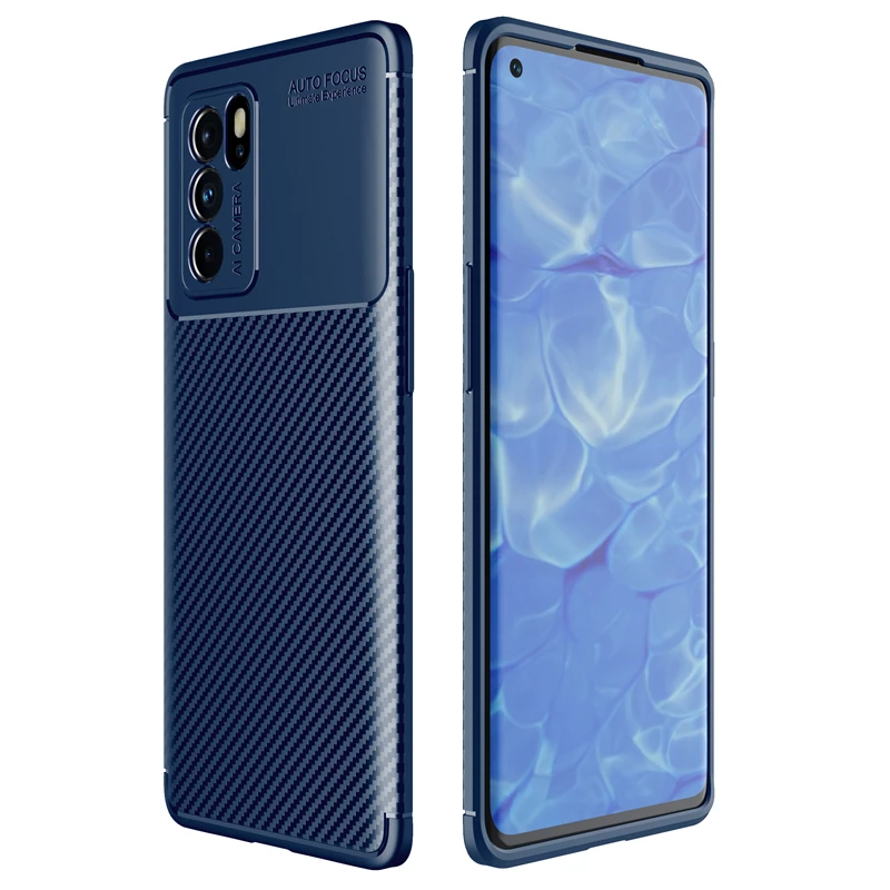 Cubierta de fibra de carbono de silicona para Oppo Reno 6 Pro 5G, Funda  trasera ultrafina para Oppo Reno 6 Pro 5G - AliExpress