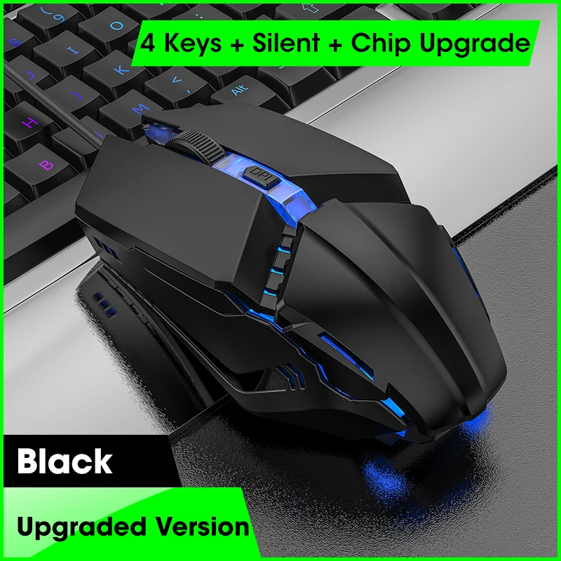 Ergonomic Wired Gaming Mouse LED 3200 DPI USB Computer Mouse Gamer Mice G10 Silent Mause With Backlight Cable For PC Laptop pink mouse gaming Mice