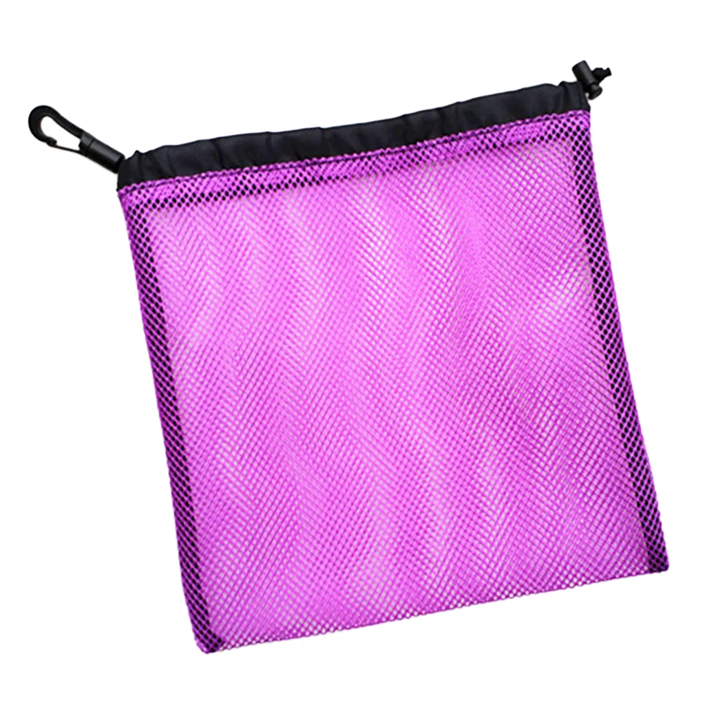 Легкая нейлоновая Сетчатая Сумка для гольфа, тенниса, 30 мячей, держатель для хранения, сумка на шнурке, цвета на выбор - Цвет: Purple