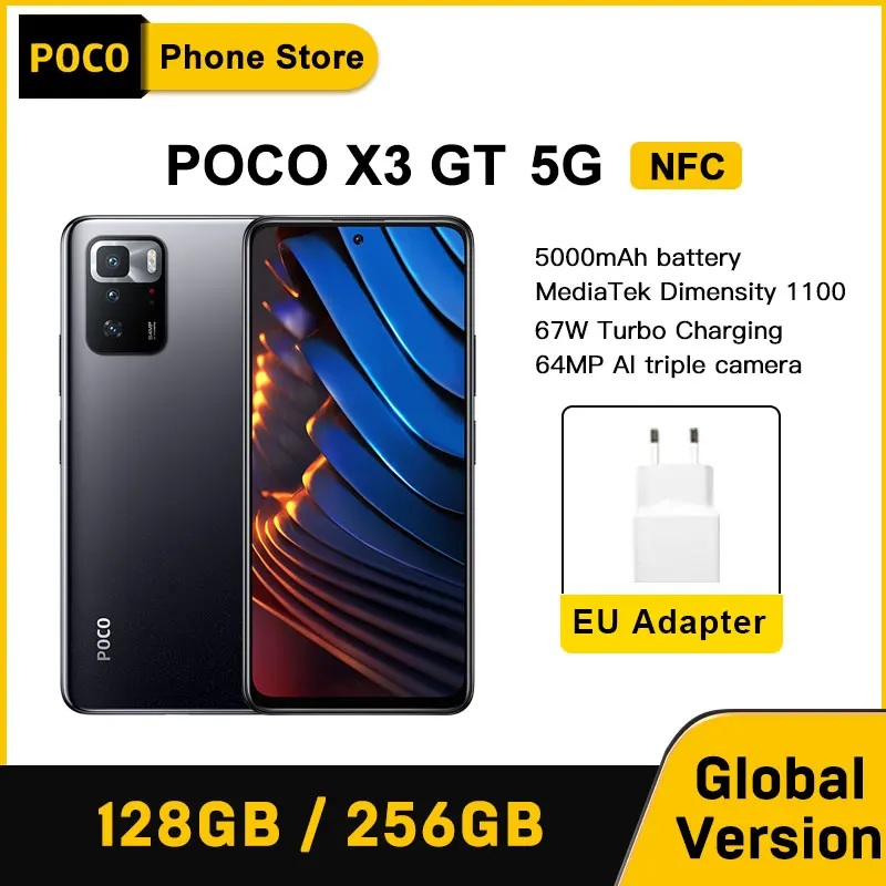 POCO X3 GT 128GB ブラック POCO X3 GT ブラック 本体 SIMフリー 中古
