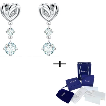 

SWA 2020 New Unique Fashion Exquisite High Quality LIFELONG HEART Pierced Earrings Wife,Girlfriend for Birthday Anniversary Gift