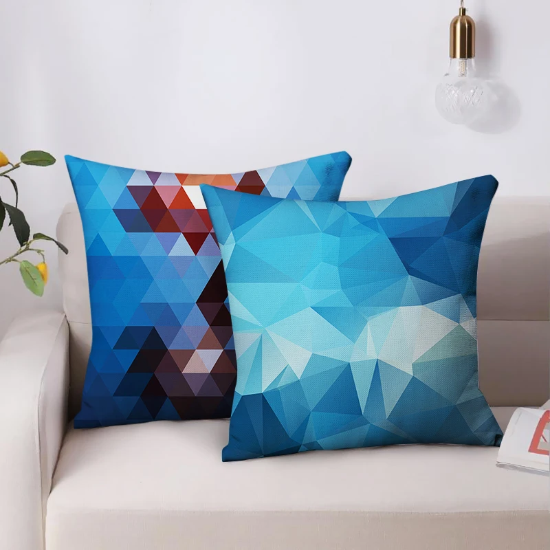 

Fuwatacchi Geometric Style Cushion Cover Checkered Pattern Throw Pillow Covers for Couch/Car Home Decor Pillowcase 45x45cm