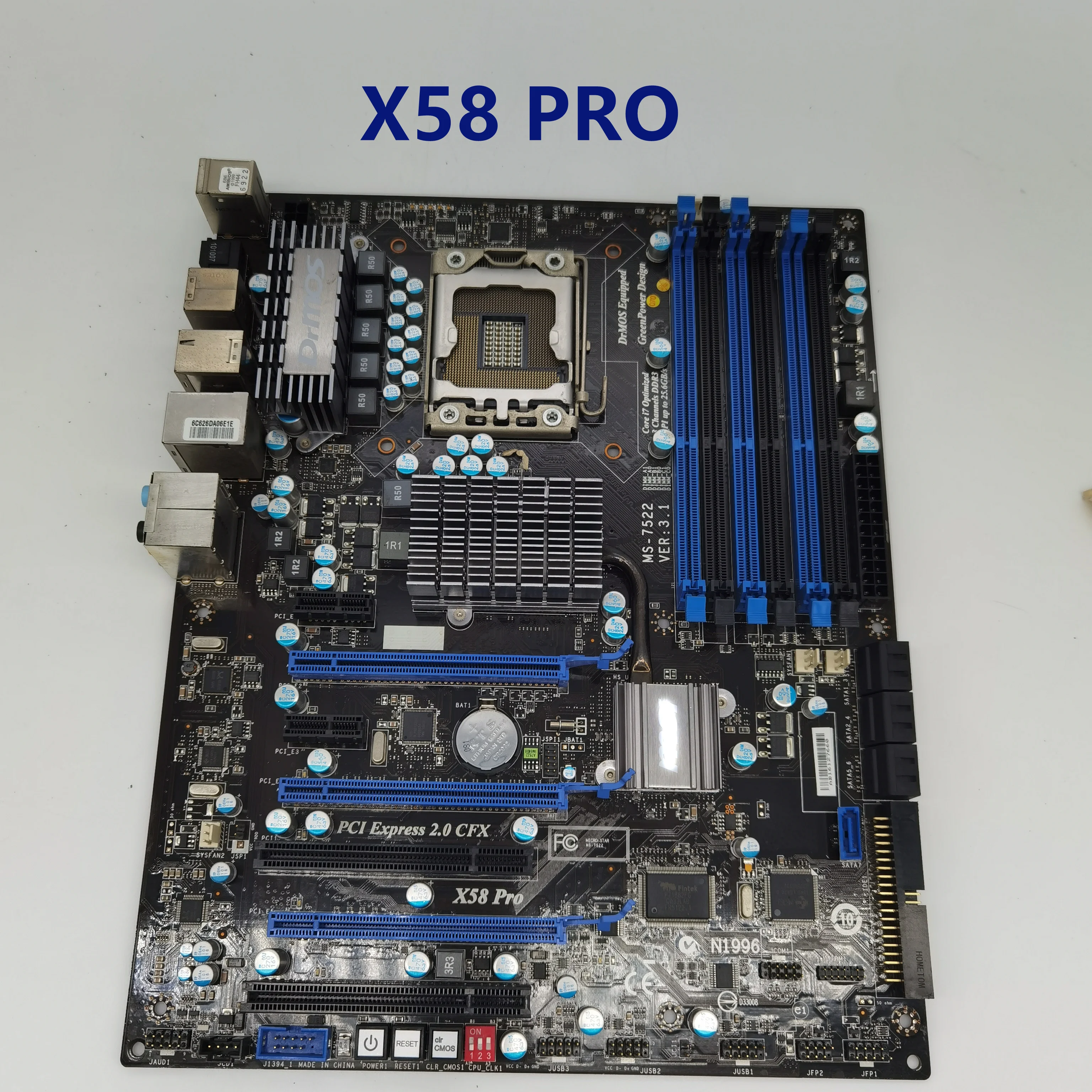 for mSi X58 Pro LGA 1366 DDR3 For I7 Cpu USB2.0 Boards 24GB X58A X58M Desktop Motherboard | Компьютеры и офис