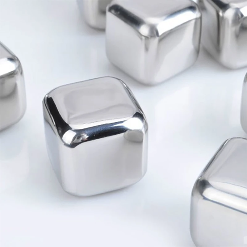 Stainless Steel Wisky Champagne Ice Cube Stones Wine Beer Candy Bar KTV Supplies Glacier Cooler Rocks Holder Chiller Tool