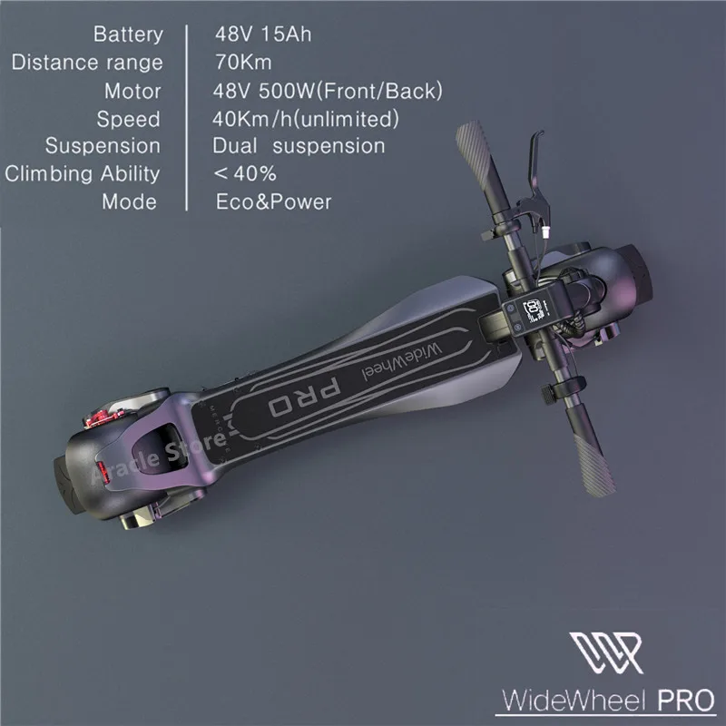 Оригинальный умный электрический скутер Mercane WideWheel Pro 48 В 1000 Вт двойной двигатель