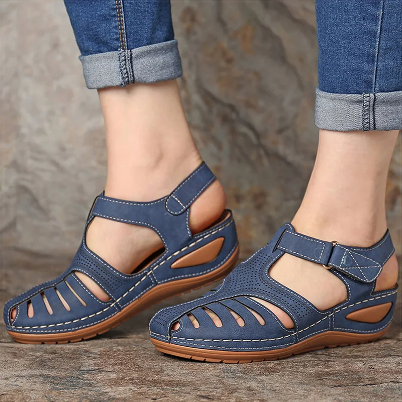 Las mujeres Sandalias de fondo suave mujeres Sandalias de tacones Sandalias de verano Zapatos de las mujeres de talla grande zapatos de cuña de Mujer de verano Sandalias Mujer