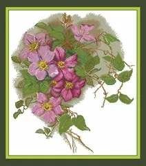

NN xiaoyi cotton self-matching cross stitch Cross stitch RS cotton comes with Purple flowers