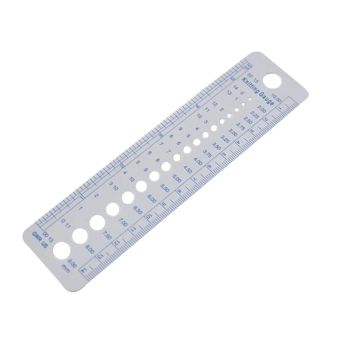 

1PC Plastic Knitting Needle Size Gauge Ruler Weaving Tools
