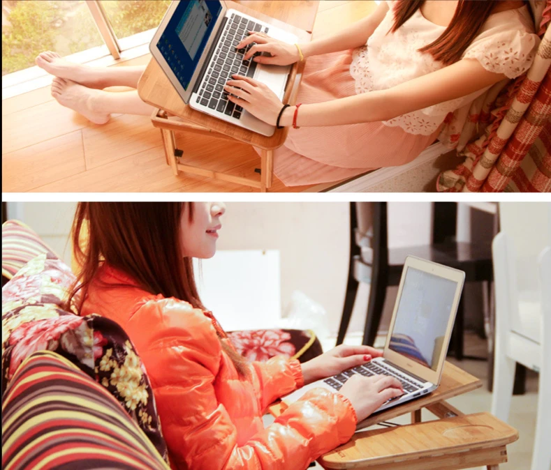 Cooling Fan Laptop desk Portable Adjustable Foldable Computer Desks Notebook Holder tv bed PC Lapdesk Table Stand With Mouse Pad