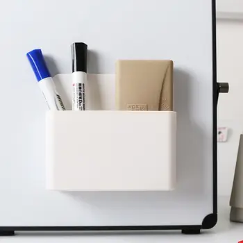 

Plastic Fridge Magnet Magnetic Storage Box Grid Pen Pencil Organizer Save Space Office Storage Holder