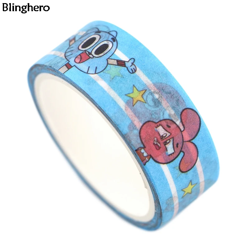 Blinghero 15 мм X 5 м удивительный мир Gumball маскирующая лента Мультяшные клейкие ленты милые Васи клейкие ленты лучший подарок для детей BH0396