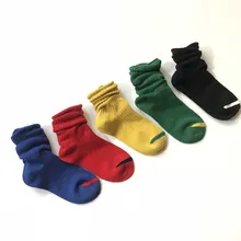 Коллекция года, весенние детские носки в Корейском стиле для мальчиков и девочек носки с принтом в виде головы, популярные цветные носки детские носки без пятки