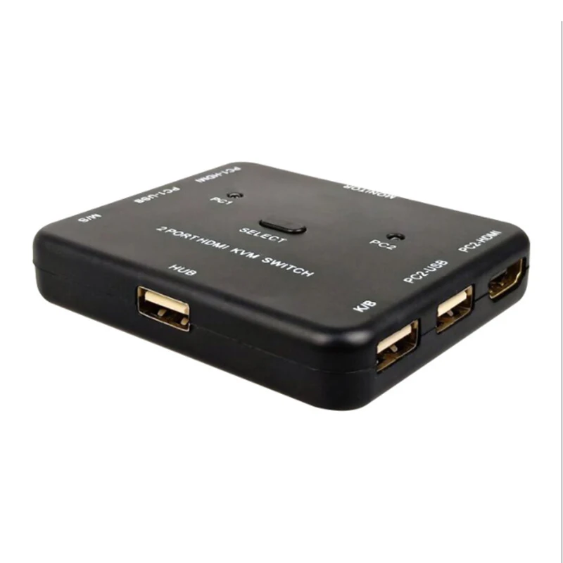 USB HDMI KVM коммутатор 2 в 1 2 порта USB переключатель KVM распределитель разветвитель коробка для мыши Клавиатура монитор